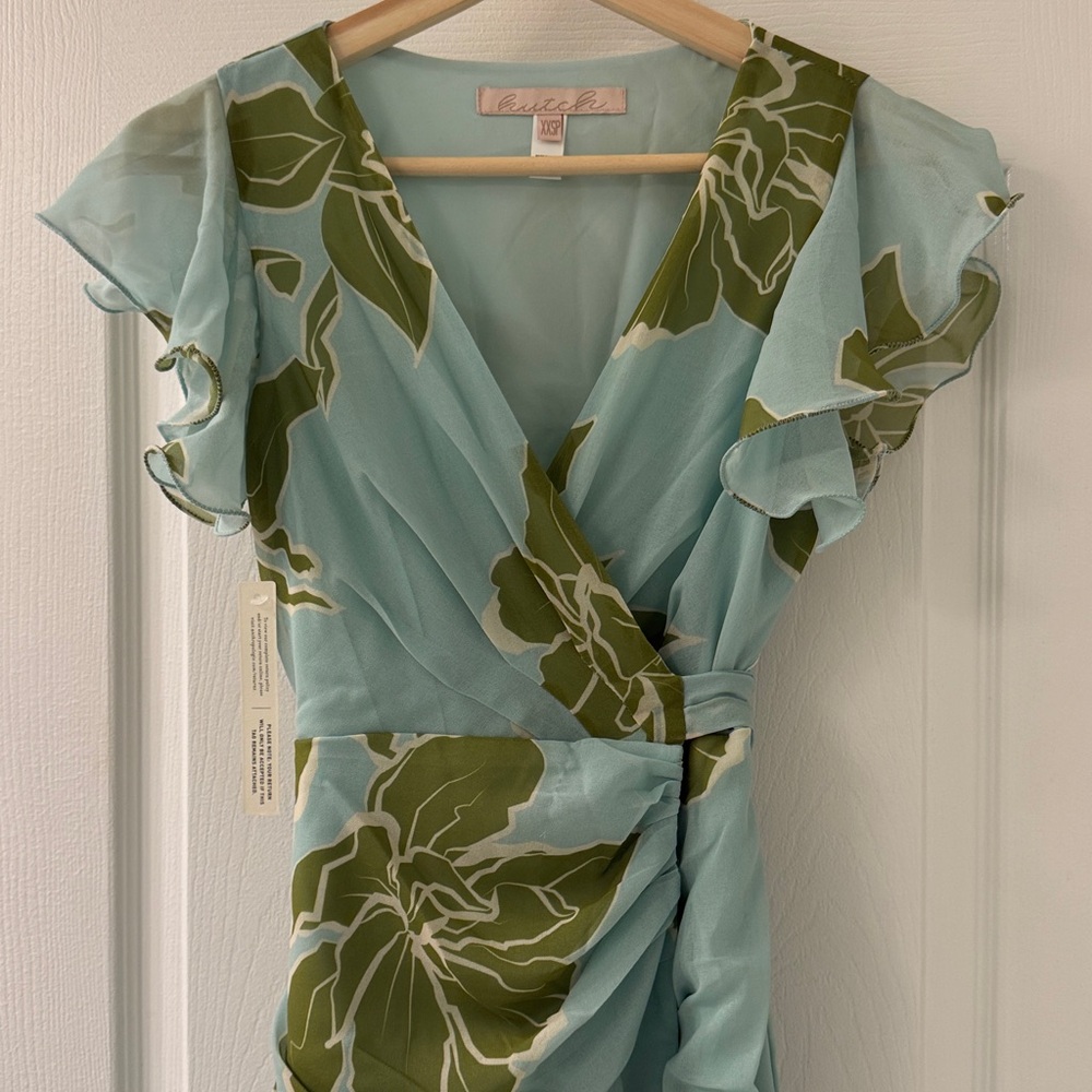 XXSP Hutch Asymmetrical Dress, turquoise, Anthropologie - Picture 4 of 9